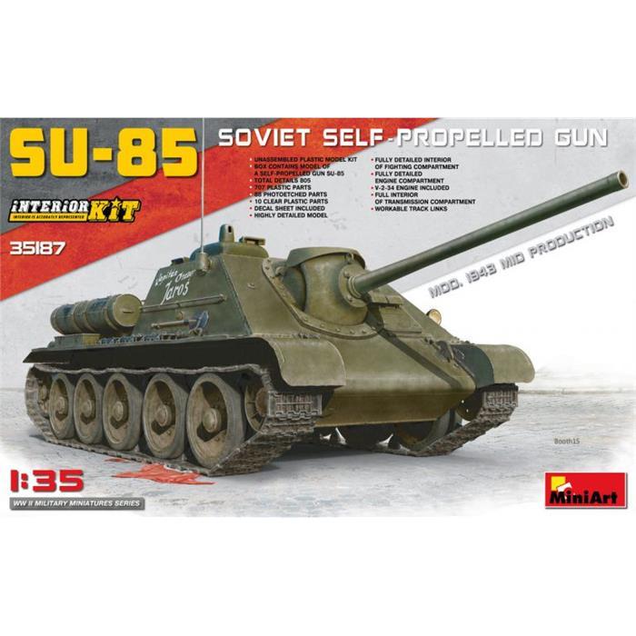 MiniArt SU-85 Mod. 1943 (Mid Production) Tam Detaylı İç Mekan