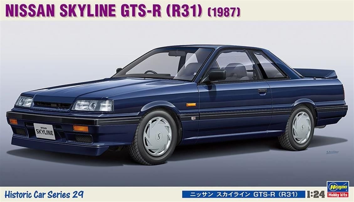 Hasegawa HC29 21129 1/24 Ölçek, Nissan Skyline GTS-R 1987 (R31), Otomobil, Plastik Model kiti