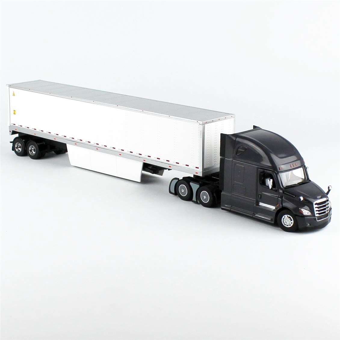 Diecast Masters 71047 1/50 Ölçek, Freightliner New Cascadia, 72'''' Gri Renk Yatak Kabinli Çekici ve 53' Kuru Yük Kapalı Beyaz