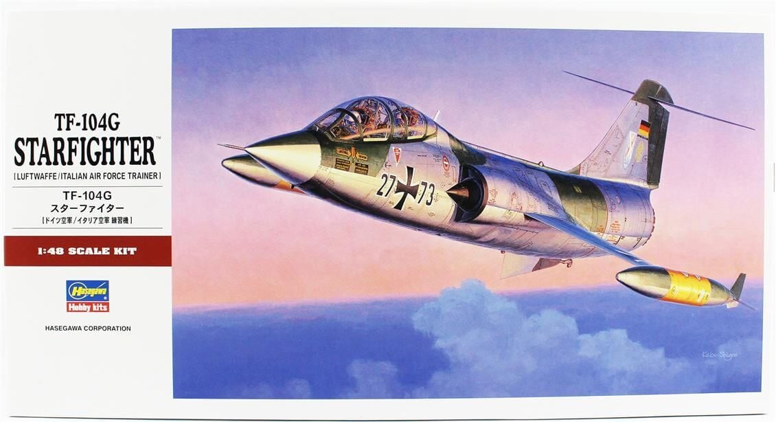 Hasegawa PT40 7240 1/48 Ölçek, TF-104G Starfighter (Luftwaffe/Italian Air Force Trainer), Savaş Uçağı Plastik Model Kiti
