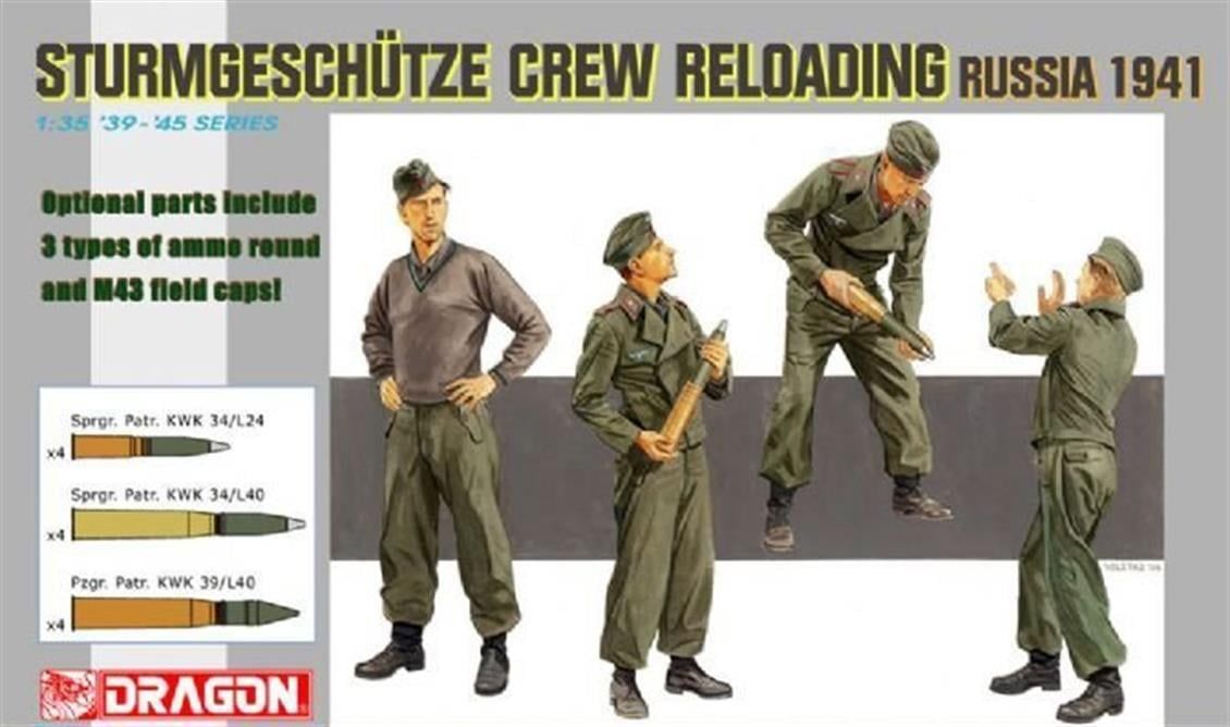 Dragon 6192 1/35 Ölçek, Sturmgeschütze Mürettebatı (Rusya 1941) Asker Figürleri Plastik Model Kiti