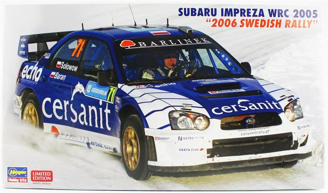 Hasegawa 20707 1/24 Ölçek, Subaru Impreza WRC 2005 (2006 Swedish Rally), Yarış Aracı Plastik Model Kiti