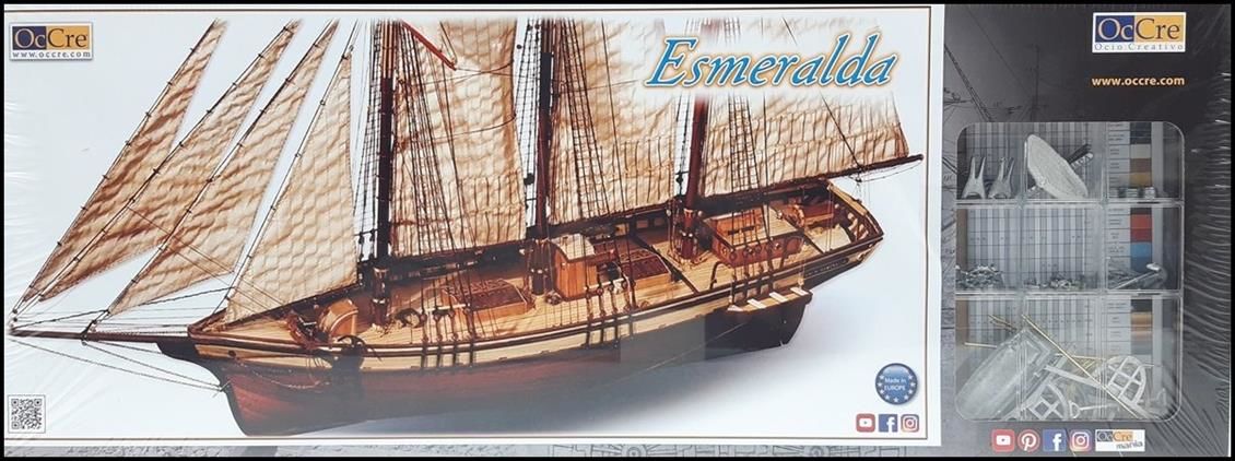 Occre 13002 1/58 Ölçek , Cala Esmeralda Yelkenli Tekne Ahşap Model Kiti