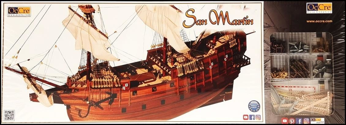 Occre 13601 1/90 Ölçek , San Martin Yelkenli Tekne Ahşap Model Kiti