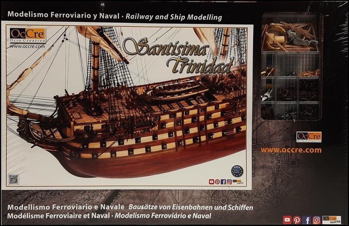 Occre 15800 1/90 Ölçek , Santisima Trinidad Yelkenli Savaş Gemisi Ahşap Model Kiti