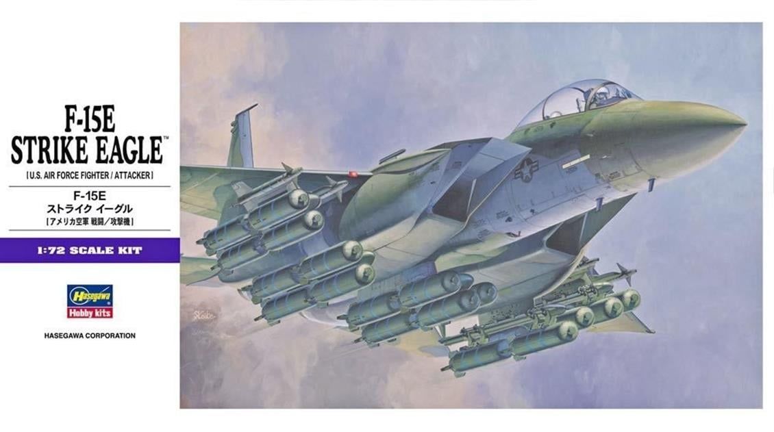 Hasegawa E10 540 1/72 Ölçek, F-15E Strike Eagle, Savaş Uçağı, Plastik Model kiti
