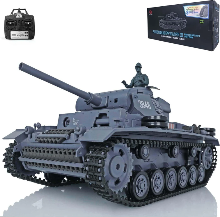 Heng Long 1/16 German Panzer III L RC Tank RTR (7.0 v)