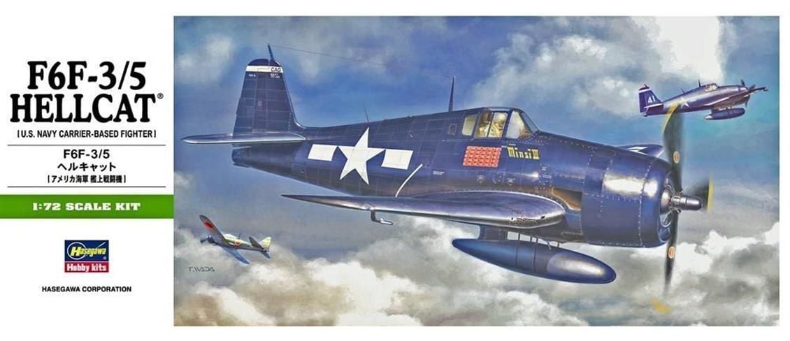 Hasegawa B11 241 1/72 Ölçek, F6F-3/5 Hellcat, Savaş Uçağı, Plastik Model kiti