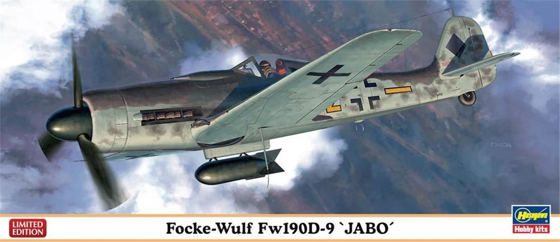 Hasegawa 1967 1/72 Ölçek, Focke-Wulf FW190D-9 JABO (Limited Edition), Savaş Uçağı, Plastik Model kiti