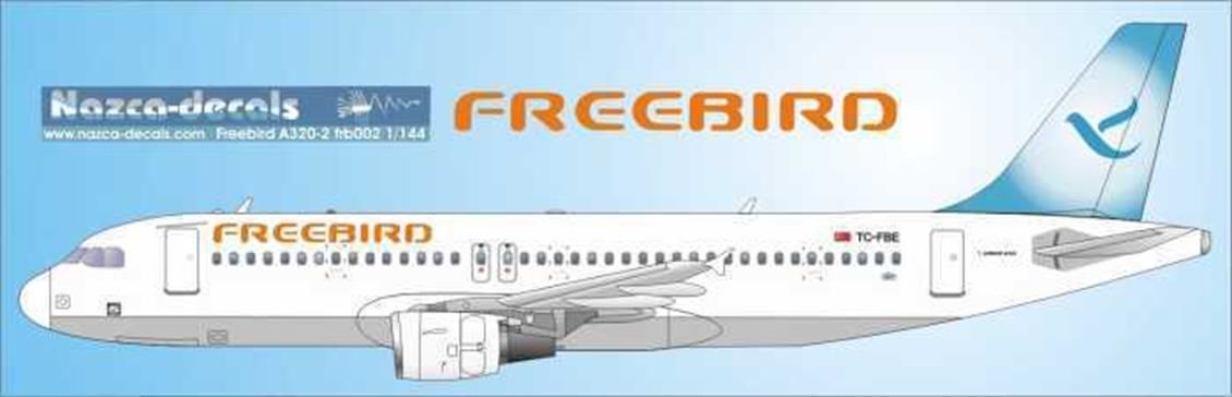 Nazca Decals Frb002 1/144 Ölçek, Freebird Decal-New Scheme Blue Tail