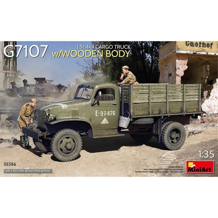 MiniArt 1,5t 4x4 G7107 Ahşap Gövdeli Kasalı Kamyon