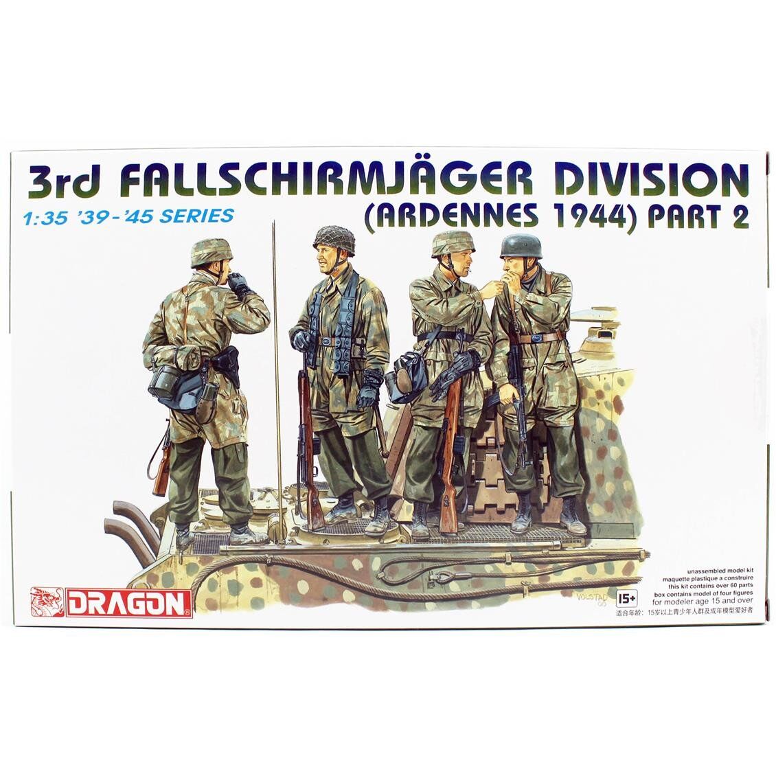 Dragon 6143 1/35 Ölçek, 3.Paraşütcü Timi (Ardennes 1944) Part2 Figürleri, Plastik Model Kiti