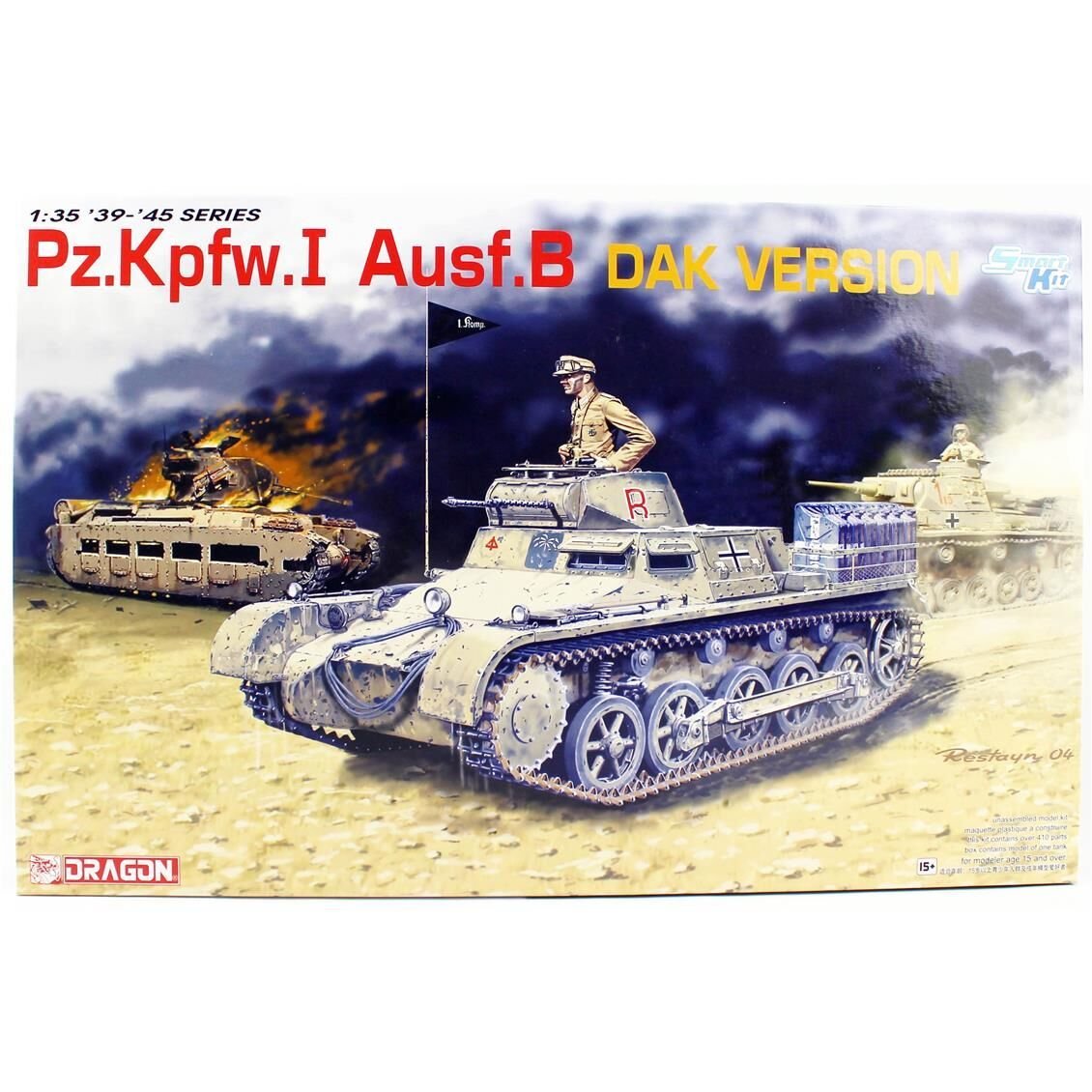 Dragon 6207 1/35 Ölçek, Pz.Kpfw. I Ausf.B Tankı, DAK Versiyonu, Plastik Model Kiti