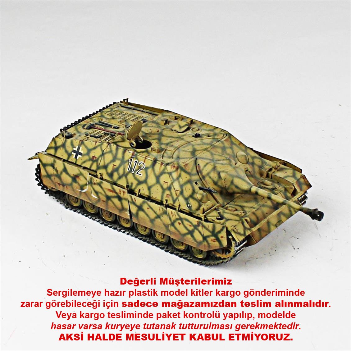 QD264 1/35 Ölçek, Jagdpanzer IV, Italeri, Sergilemeye Hazır Plastik Tank Maketi
