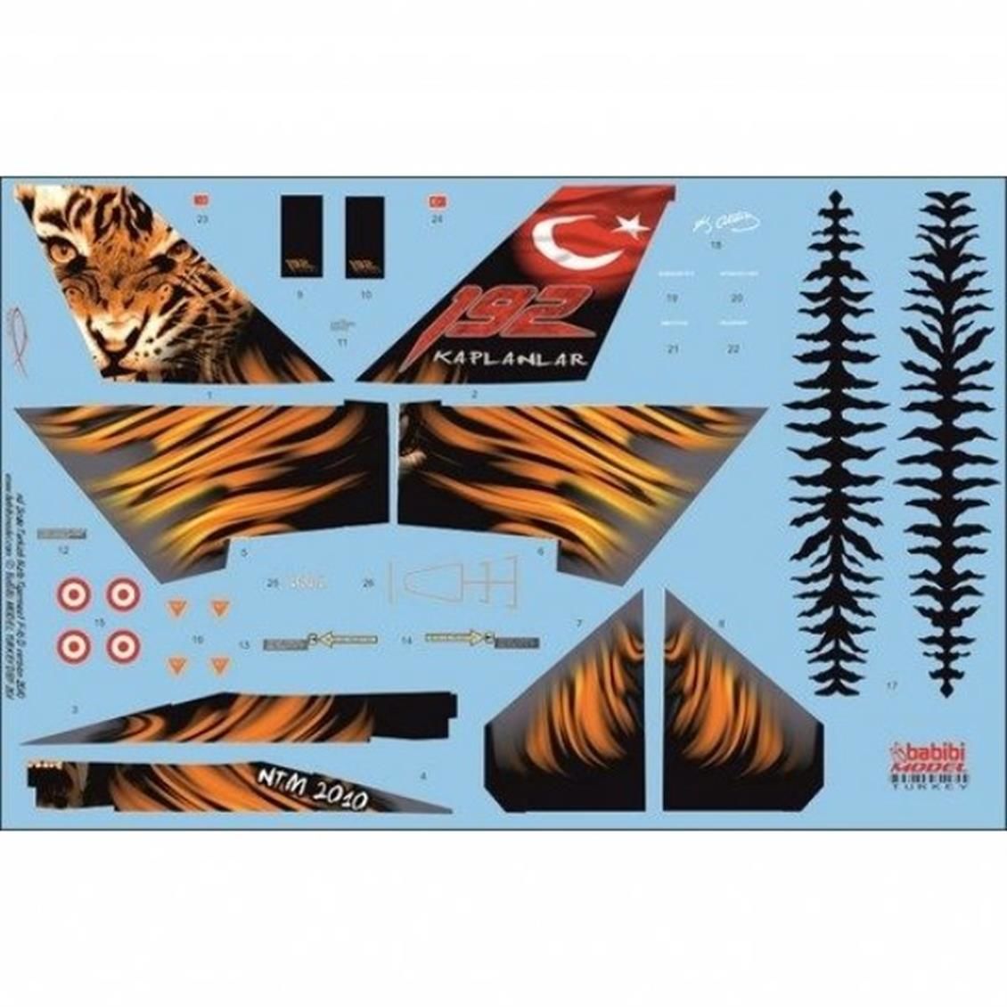 Babibi DBT01262 1/48 Ölçek, F-16D, Ntm-2010, Dekal Çıkartma