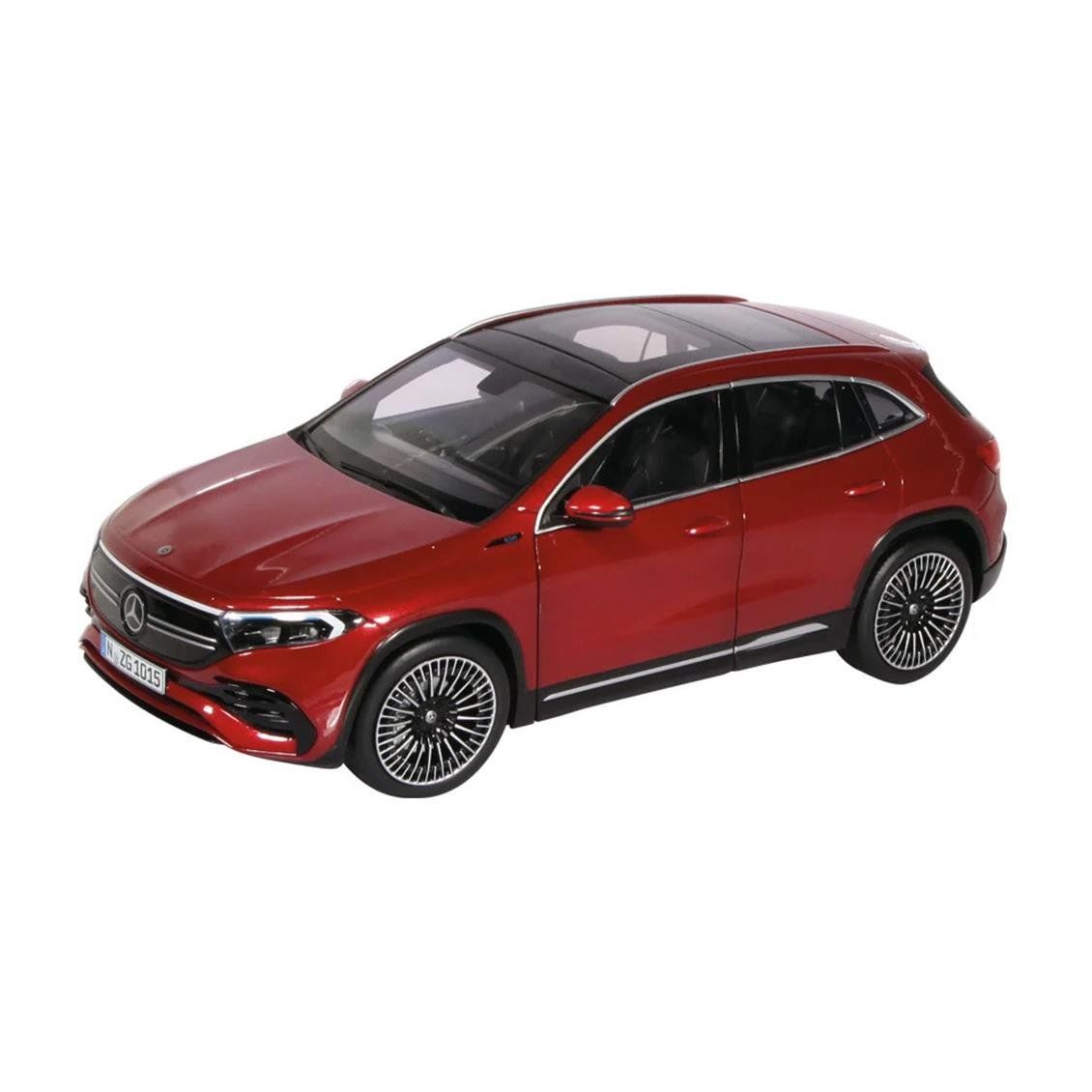 NZG PM10150011 1/18 Ölçek, Mercedes-Benz EQA, Metalik Kırmızı, Sergilemeye Hazır Metal Araba Modeli