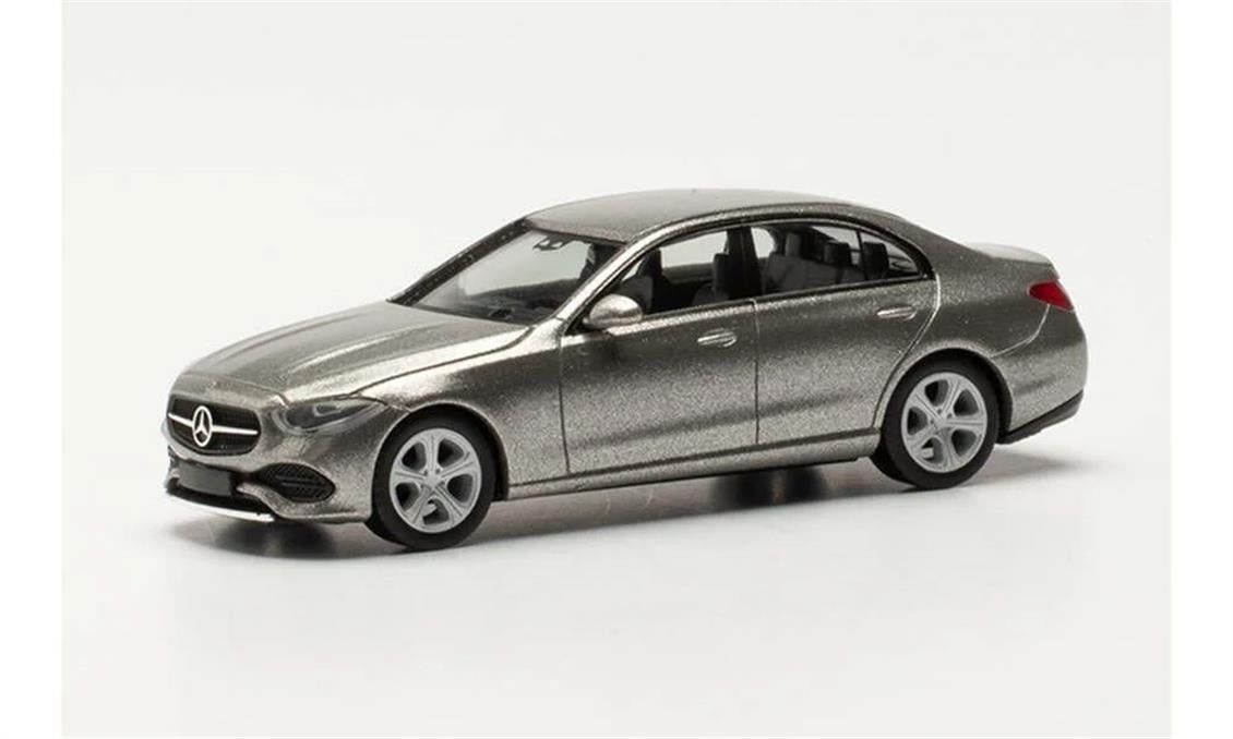 Herpa 430913 1/87 Ölçek, MB C-Klasse, Gümüş Metalik, Sergilemeye Hazır Model Araç