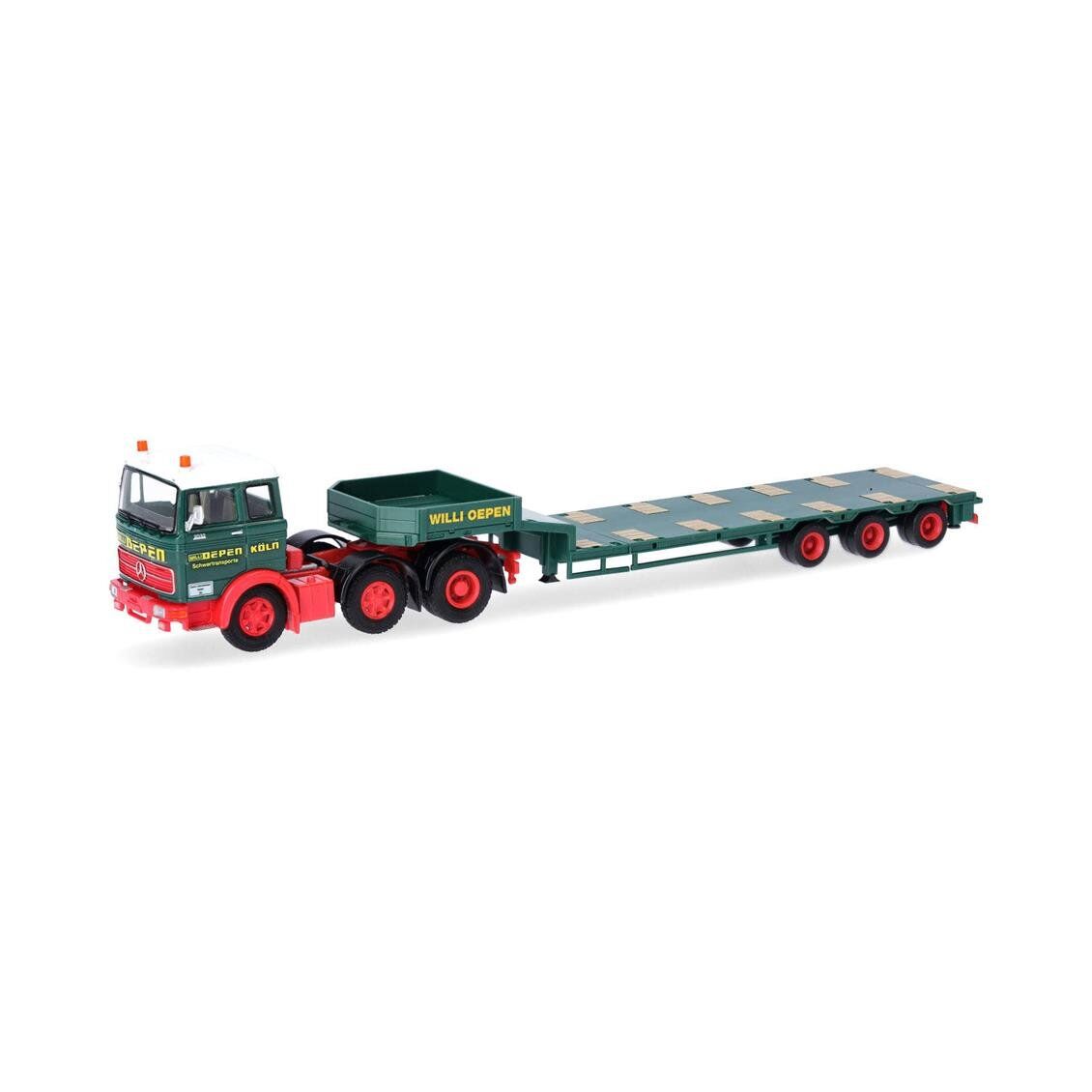 Herpa 87MBS026178 1/87 Ölçek, MB LPS 2032 Alçak Kasa TIR (OEPEN), Sergilemeye Hazır Model Araç