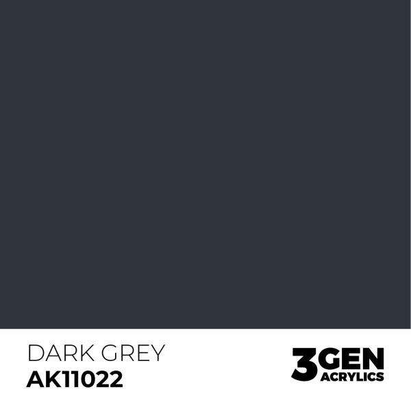 AK 11022 17 ml. Dark Grey, 3GEN Akrilik Model Boyası