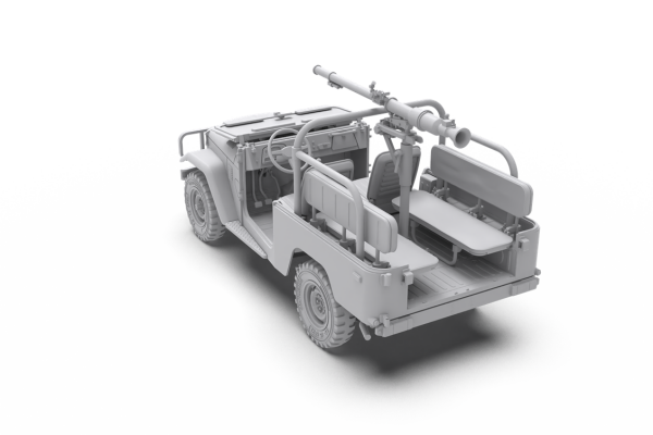 AK 35003 1/35 Ölçek, FJ43 Kamyonet (SPG-9 Geri Tepmesiz Silahlı), Askeri Araç Plastik Model Kiti