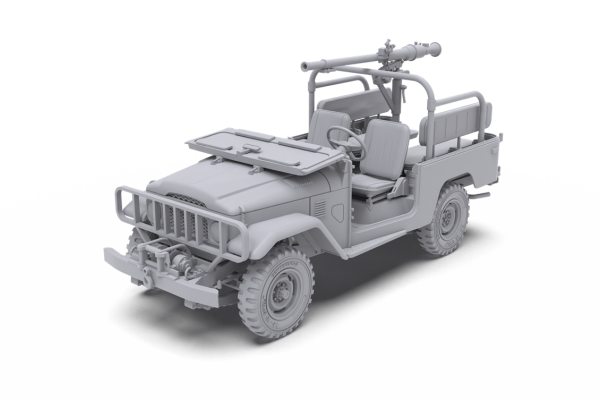 AK 35003 1/35 Ölçek, FJ43 Kamyonet (SPG-9 Geri Tepmesiz Silahlı), Askeri Araç Plastik Model Kiti