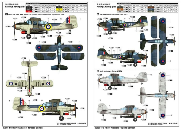 1/48 Fairey Albacore Torpede Bomber