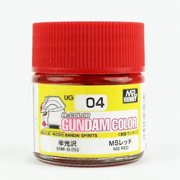Mr.Hobby UG-04 10 ml. MS Red, Gundam Color Serisi Model Boyası