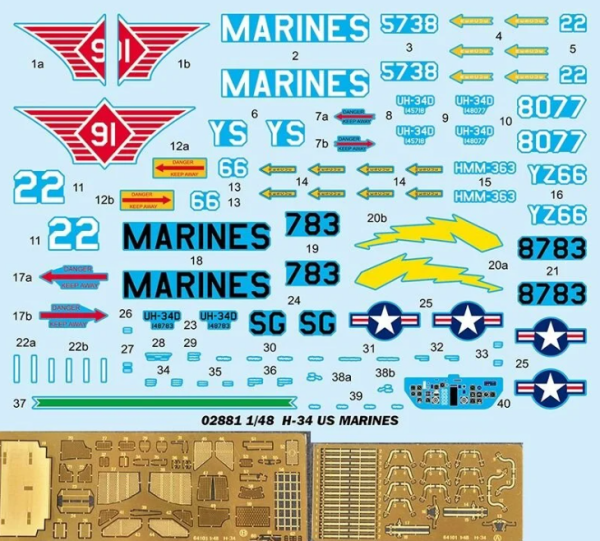 1/48 H-34 US Marines Re-Edition