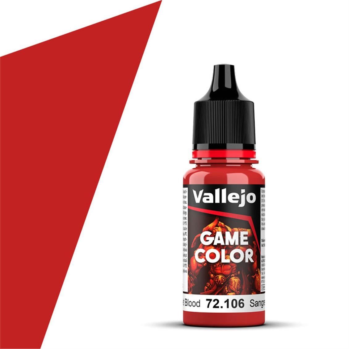 Vallejo 72106 18 ml. Scarlett Blood, Game Color Serisi Model Boyası