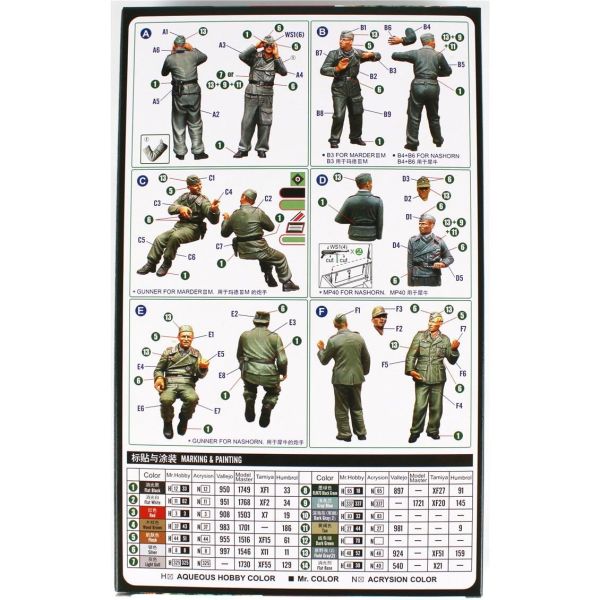 HobbyBoss 84407 1/35 Ölçek, Alman SPG Topçuları (Vol.2), Askeri Figür, Plastik Model kiti
