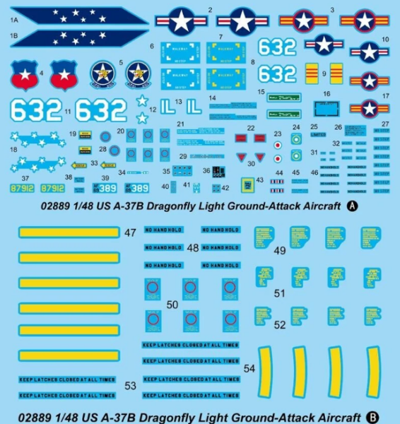1/48 US A-37B Dragonfly Lişght Ground Attach Aircr
