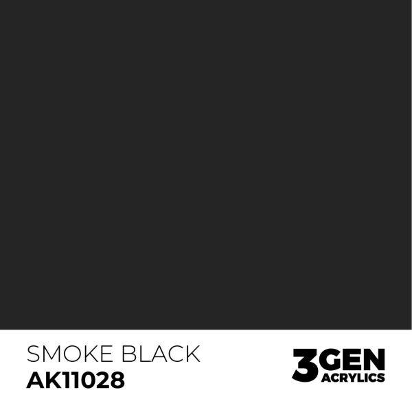AK 11028 17 ml. Smoke Black, 3GEN Akrilik Model Boyası