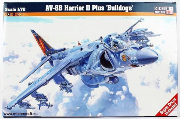 Mistercraft D053 1/72 Ölçek, AV-8B Harrier II Plus Bulldogs Savaş Uçağı, Plastik Model kiti