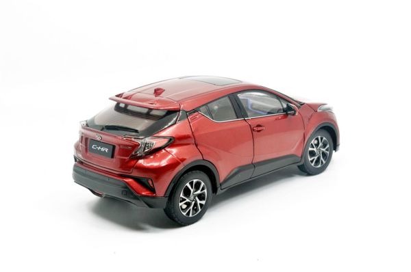 Paudi Model 2533R 1/18 Ölçek, 2019 Toyota CHR, Kırmızı, Sergilemeye Hazır Metal Araba Modeli