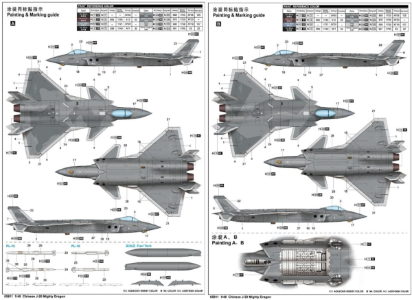1/48 Chinese J-20 Mighty Dragon