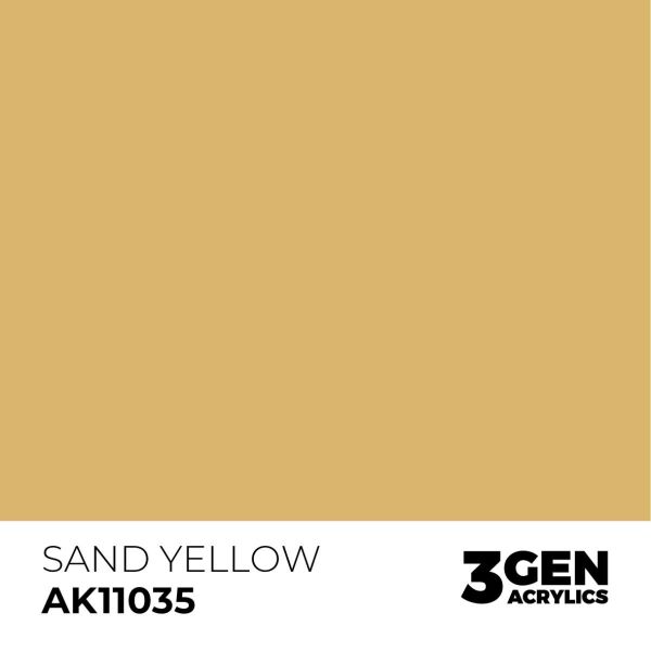 AK 11035 17 ml. Sand Yellow, 3GEN Akrilik Model Boyası