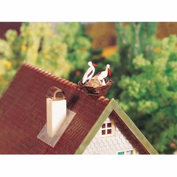 Faller 130280 1/87 Ölçek, Leylek Yuvalı Ev, Plastik Model Kiti