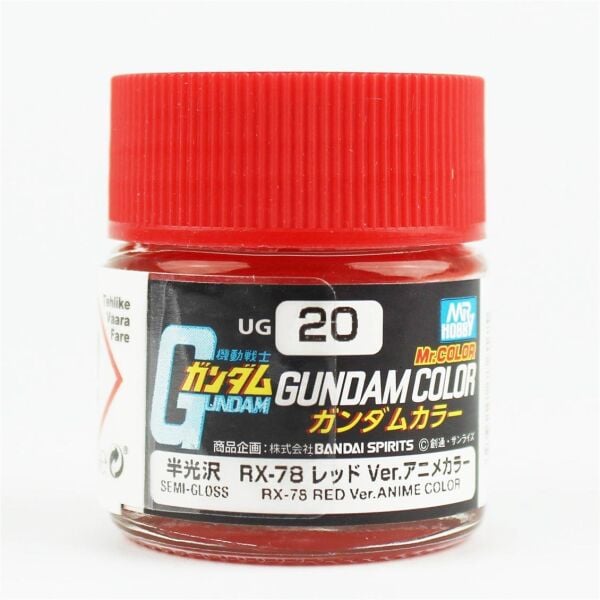 Mr.Hobby UG-20 10 ml. RX78 Red Ver., Gundam Color For Builders Serisi Model Boyası