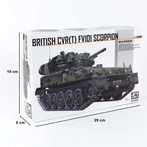 AFV Club AF35S02 1/35 Ölçek, FV101 UK SCORPION Tankı, Plastik Model kiti