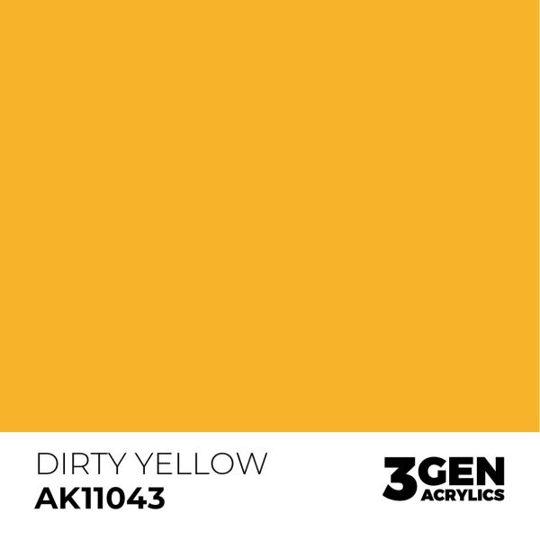 AK 11043 17 ml. Dirty Yellow, 3GEN Akrilik Model Boyası