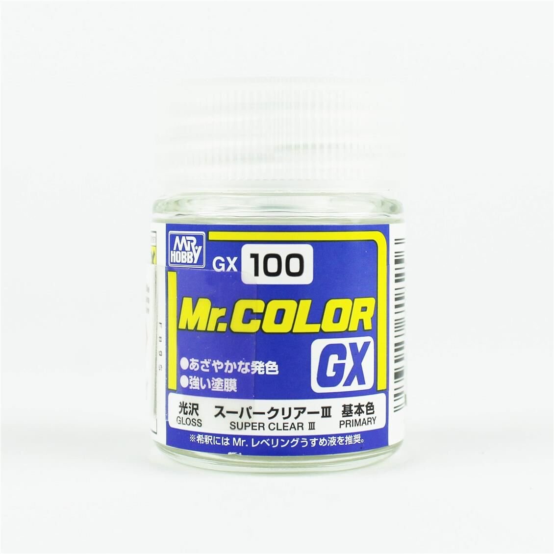 Mr.Hobby GX-100 18 ml. Super Clear III, Mr.Color Serisi Model Boyası