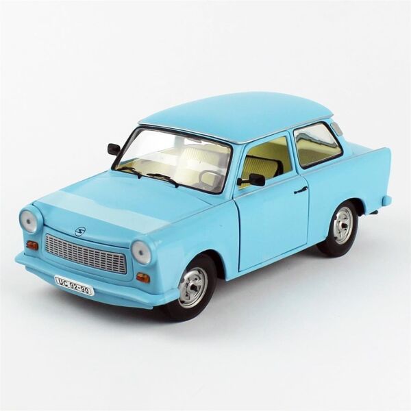 Sunstar 4290 1/18 Ölçek, Trabant 601, Mavi, Sergilemeye Hazır Metal Araba Modeli