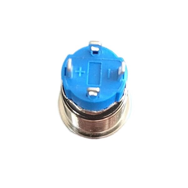 12mm 10-30V Beyaz Bağlantı Kablolu Su Geçirmez Metal Yaylı Buton