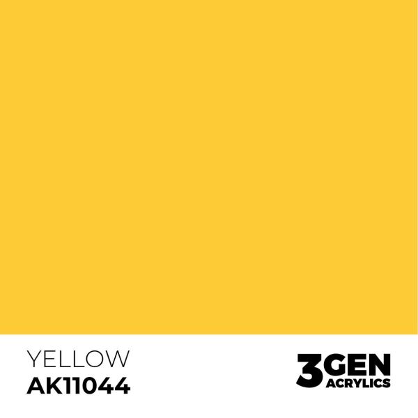 AK 11044 17 ml. Yellow, 3GEN Akrilik Model Boyası