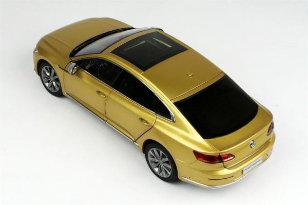 Paudi Model 2570GL 1/18 Ölçek, 2018 Volkwagen CC Arteon, Altın, Sergilemeye Hazır Metal Araba Modeli