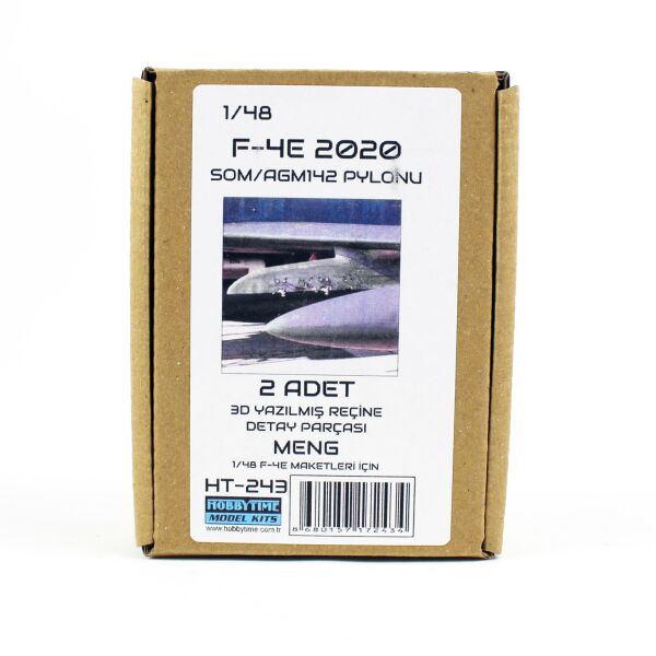 Hobbytime 243 1/48 Ölçek, F-4E 2020 MENG Maketleri için SOM/AGM142 Paylonu, 2 Adet, 3D Yazılmış Reçine Detay Parçası