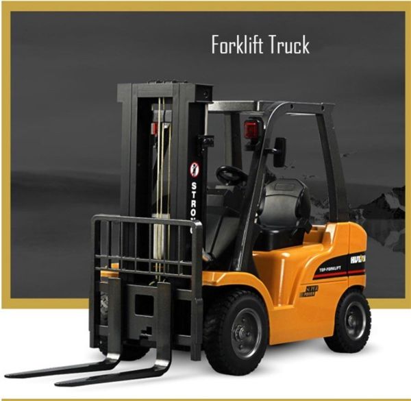 Huina 1577 1/10 Ölçek, Forklift, Metal Çatallı ve Aparatlı, 8 Kanal Uzaktan Kumandalı İş Makinası