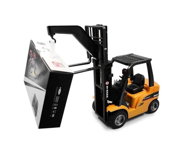Huina 1577 1/10 Ölçek, Forklift, Metal Çatallı ve Aparatlı, 8 Kanal Uzaktan Kumandalı İş Makinası