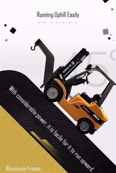 Huina 1577 1/10 Ölçek, Forklift, Metal Çatallı ve Aparatlı, 8 Kanal Uzaktan Kumandalı İş Makinası