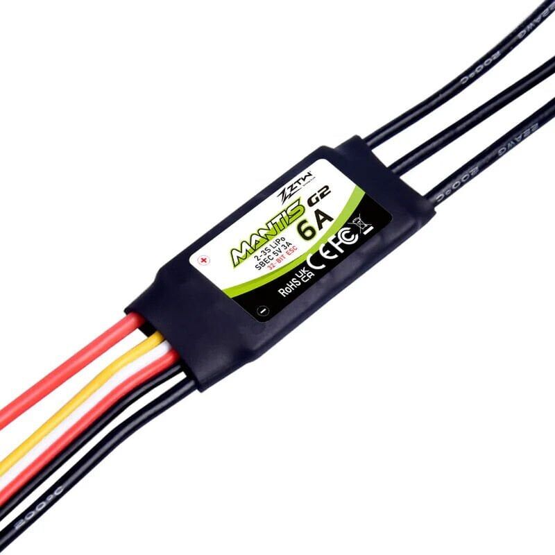 ZTW Mantis Slim G2 6A ESC 32-Bit 2-3S (SBEC 5V 3A)